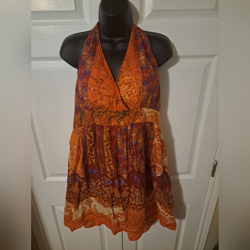 Dots XL Textured Top in Orange, Red.